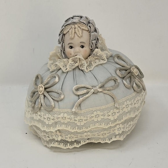 Other - Vtg little girl antique half doll porcelain germany pincushion